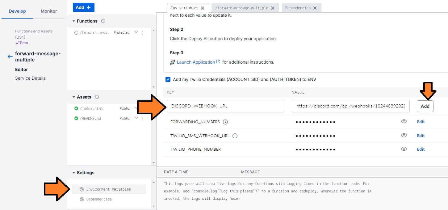 Add Discord Webhook URL as Environment Variable