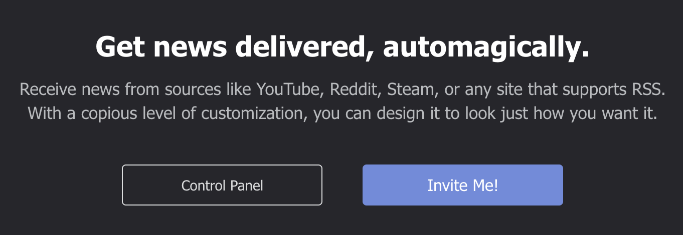 Invite the bot to your discord server